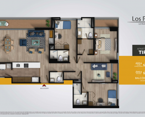 Los Pinos - Constructora colpatria - Plano Apto Tipo-G