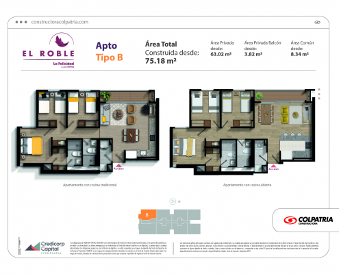 La Felicidad | El Roble | Apto tipo B
